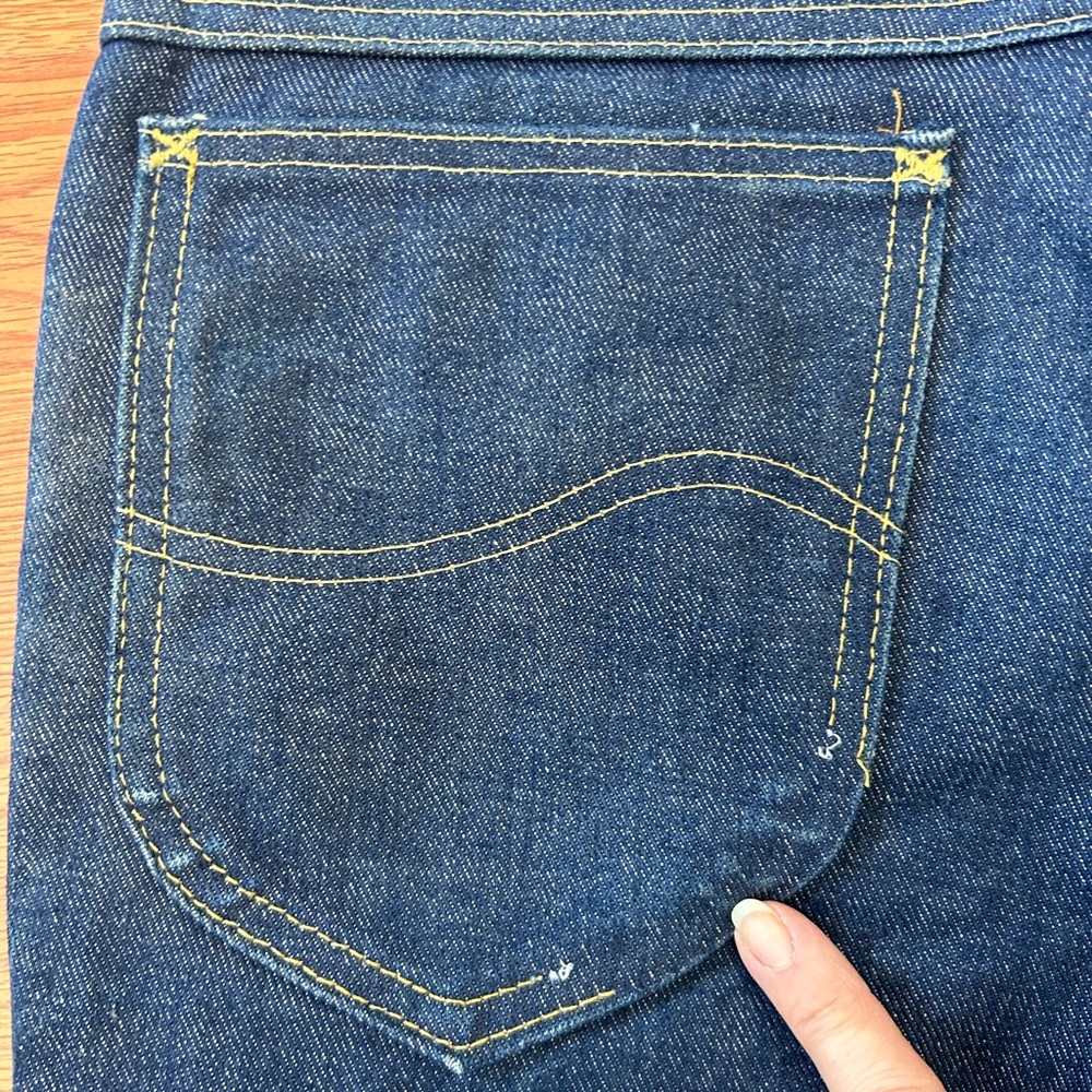 Vintage 70’s Lee Bootcut Blue Jeans RN34783 32x30 - Picture 9 of 11